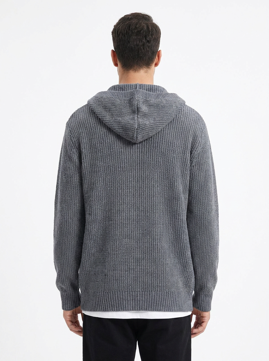 Covert Club knitted vest, back view
