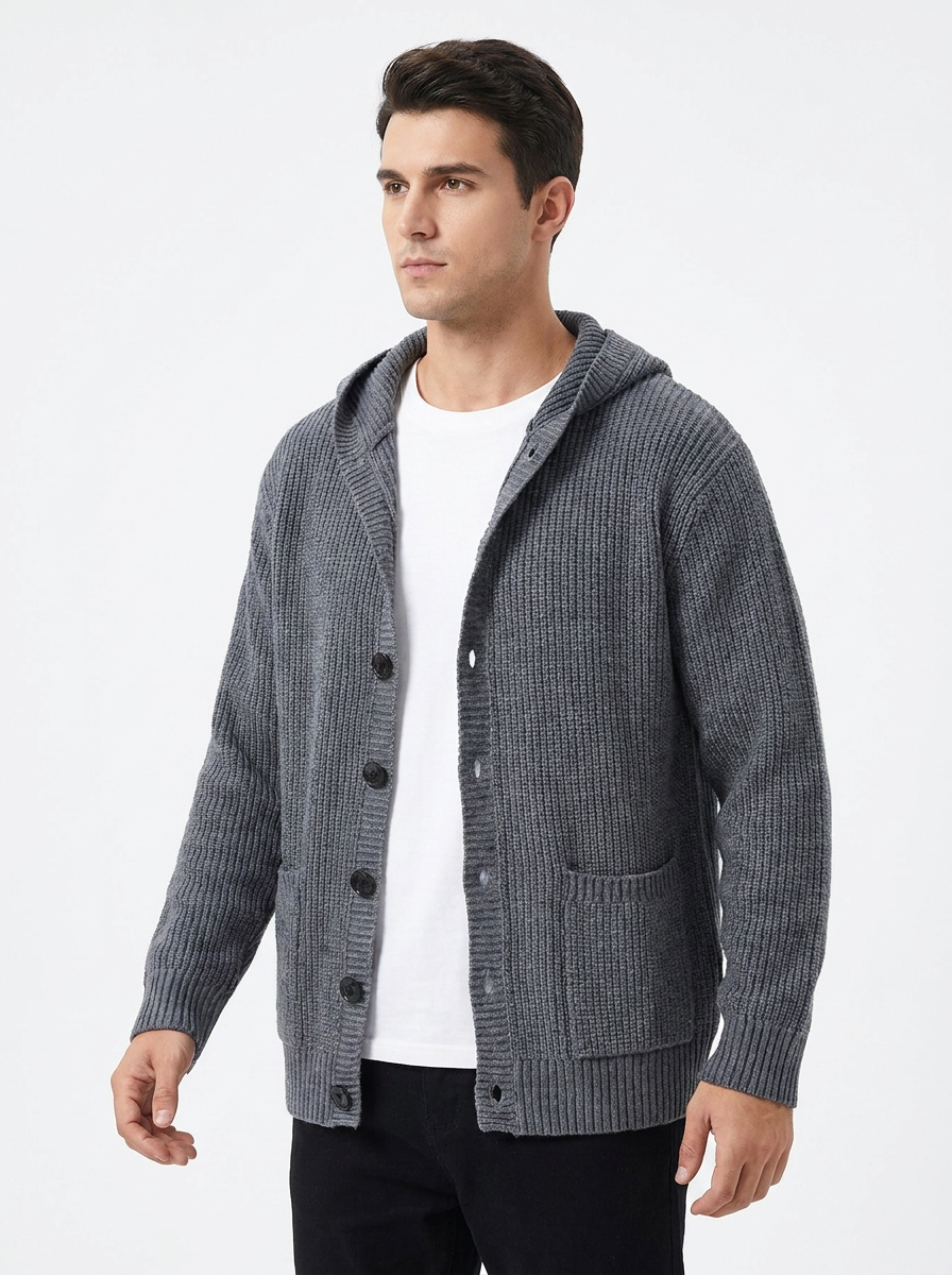 Covert Club knitted vest, three-quarter angle