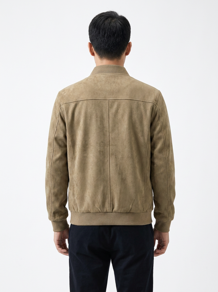 Covert Club suede jacket, back view