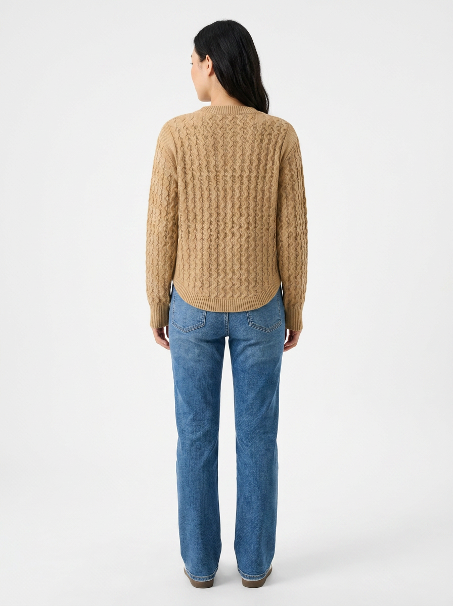 Covert Club pullover sweater, back view