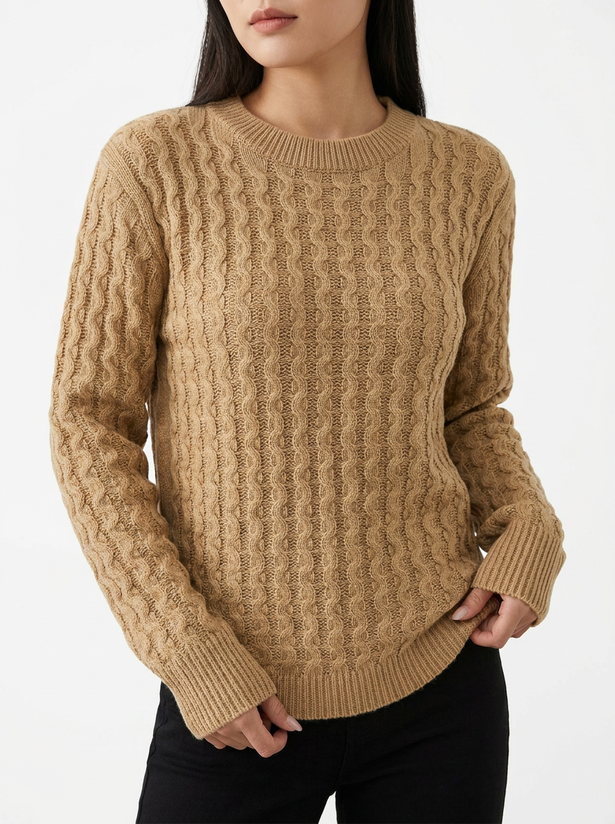Covert Club pullover sweater, close-up detail