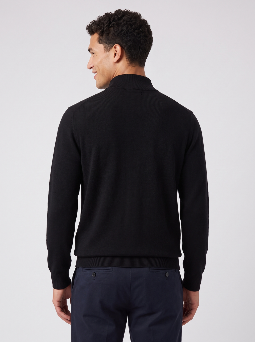 Men's Wool Half-Zip Sweater – Premium Knit Pullover