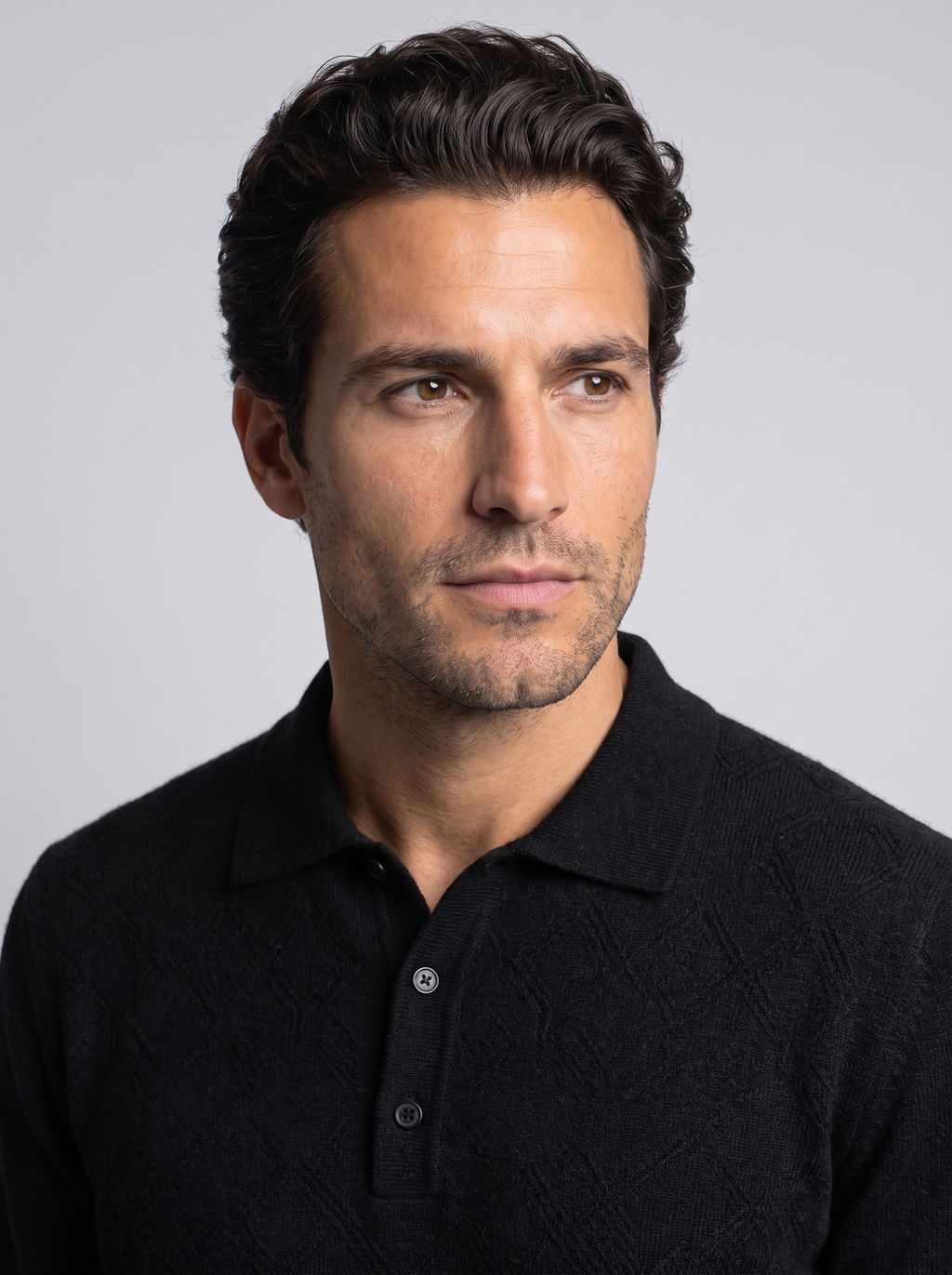 Men's Wool & Cashmere Polo Sweater – Premium Knitted Jumper