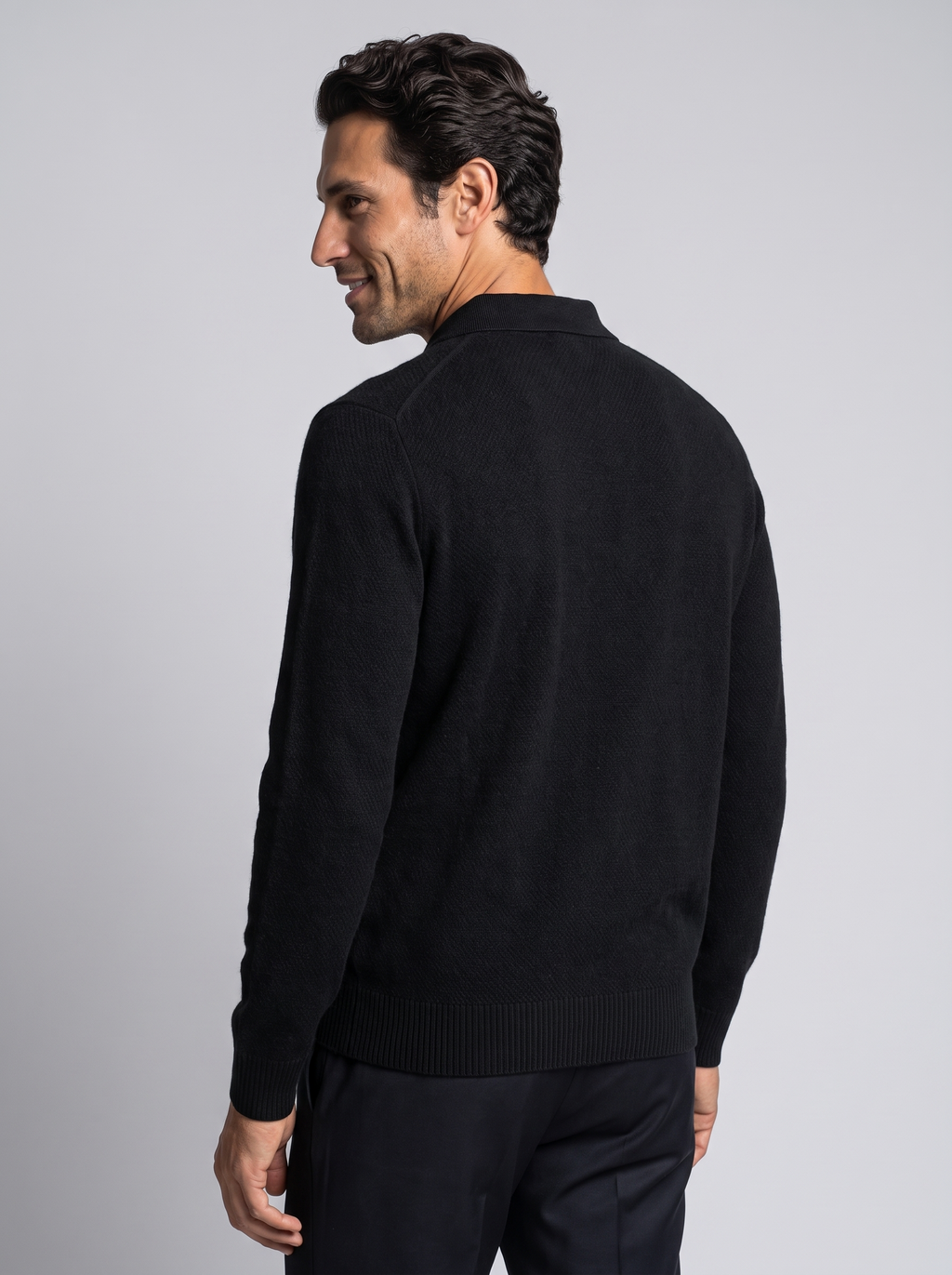 Men's Wool & Cashmere Polo Sweater – Premium Knitted Jumper