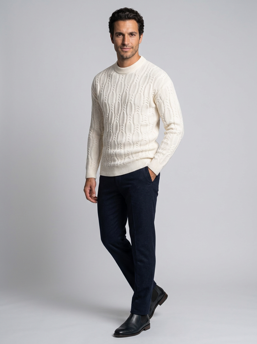 Men’s Classic Crewneck Knit Sweater