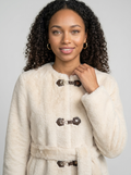 Women's Faux Fur Toggle Button Jacket