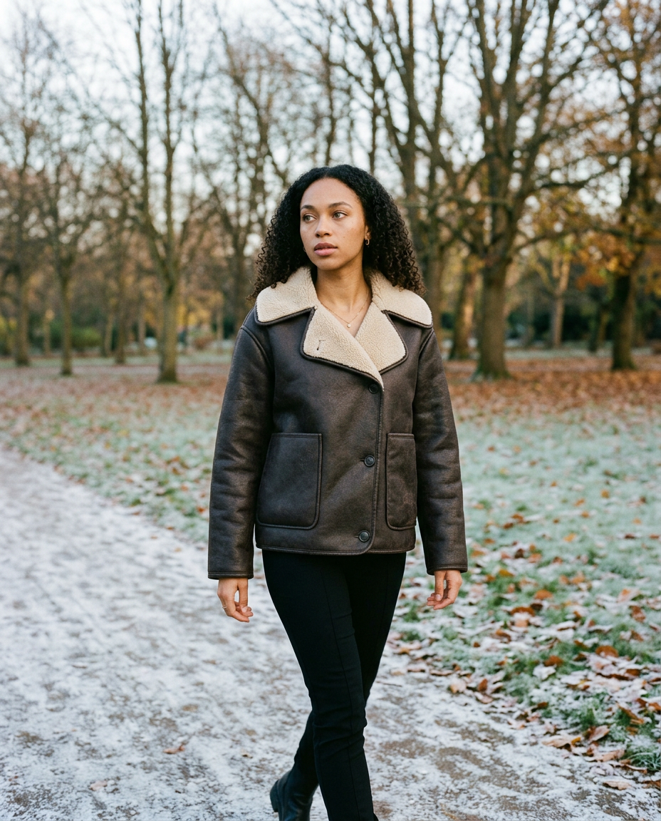 Women's Fleece-Lined Single-Breasted Coat
