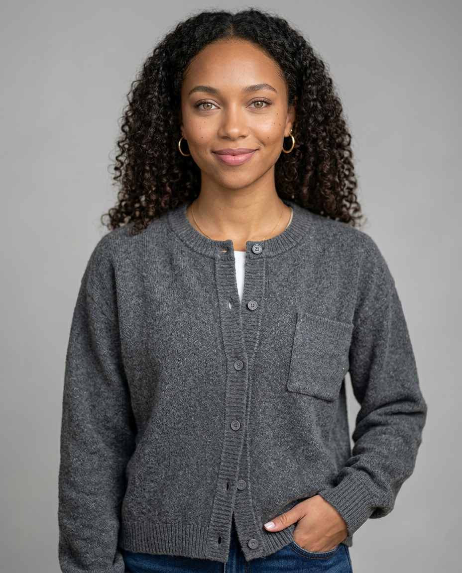 Women's Relaxed V-Neck Pocket Cardigan – view 3