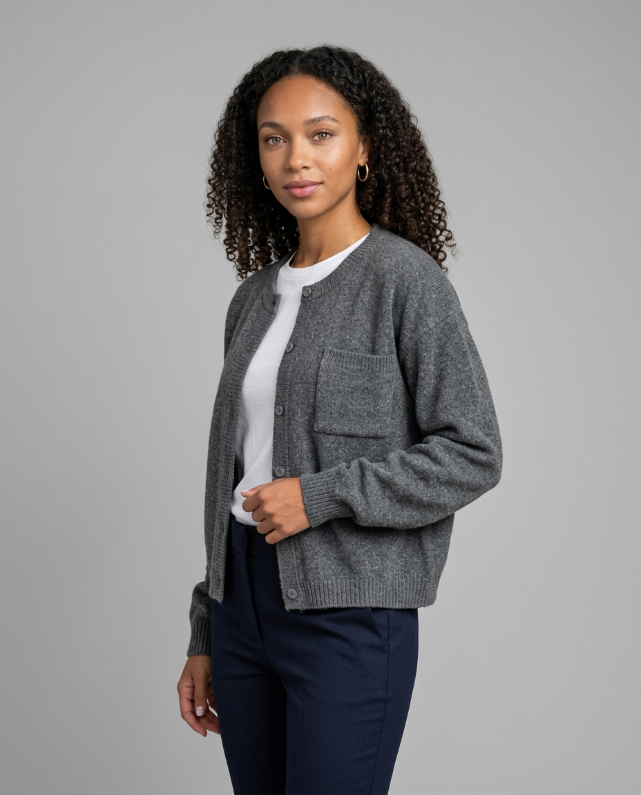 Women's Relaxed V-Neck Pocket Cardigan – view 2