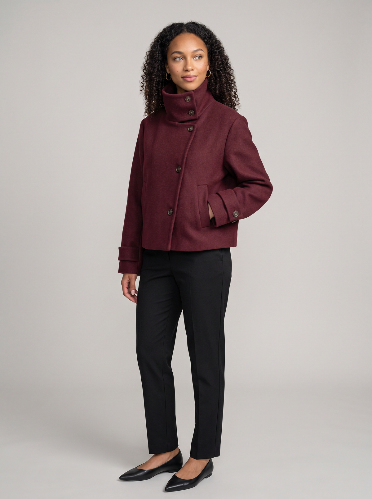 Women's Vintage Collar Wool Coat