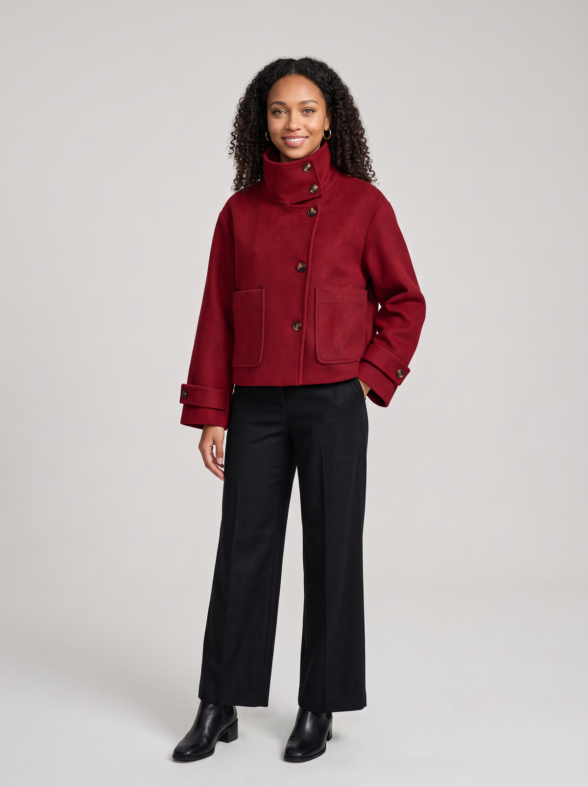 Women's Vintage Collar Wool Coat