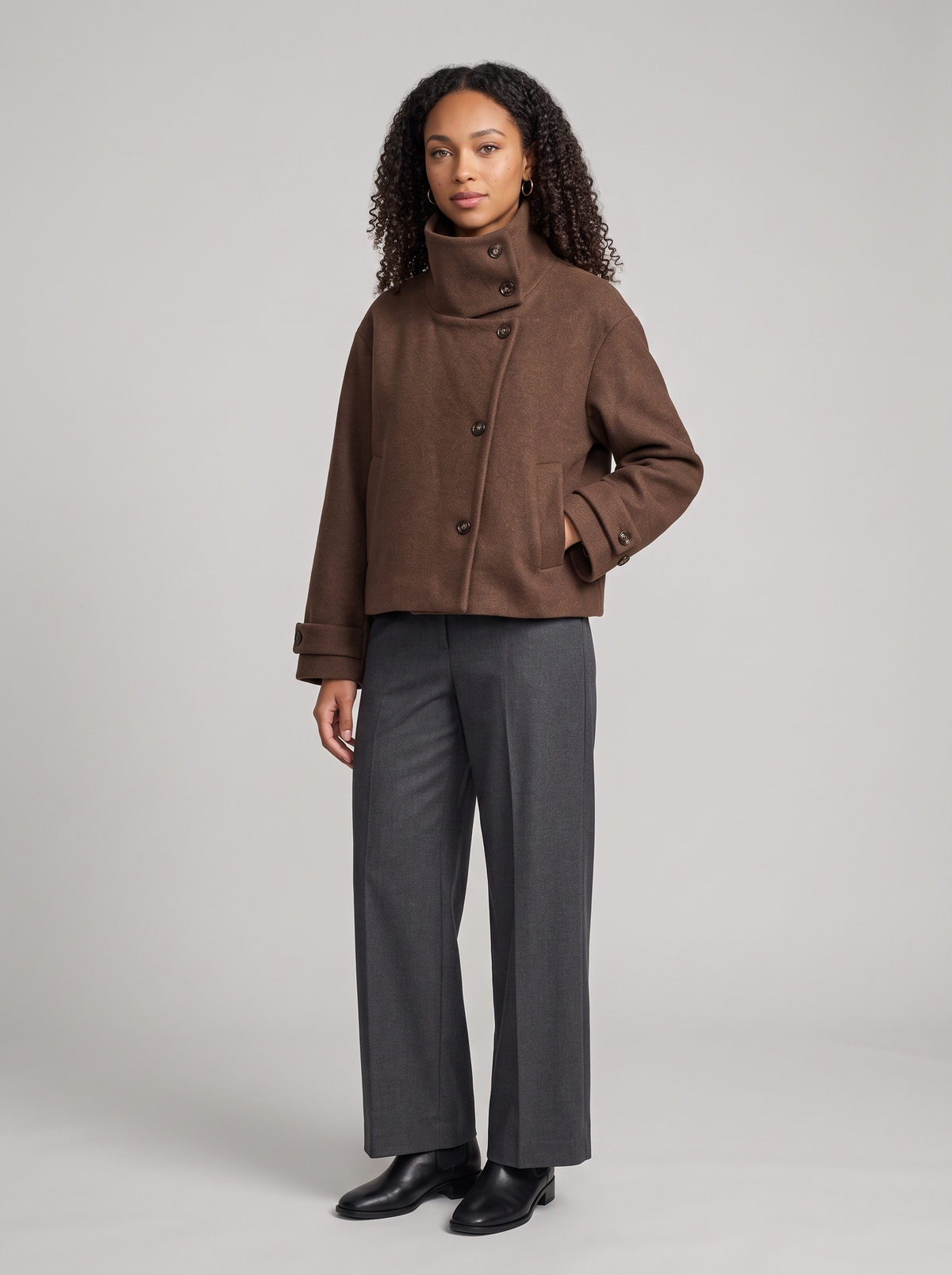 Women's Vintage Collar Wool Coat