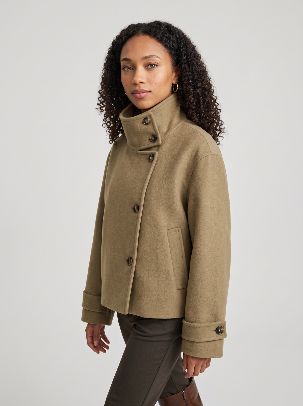 Women's Vintage Collar Wool Coat