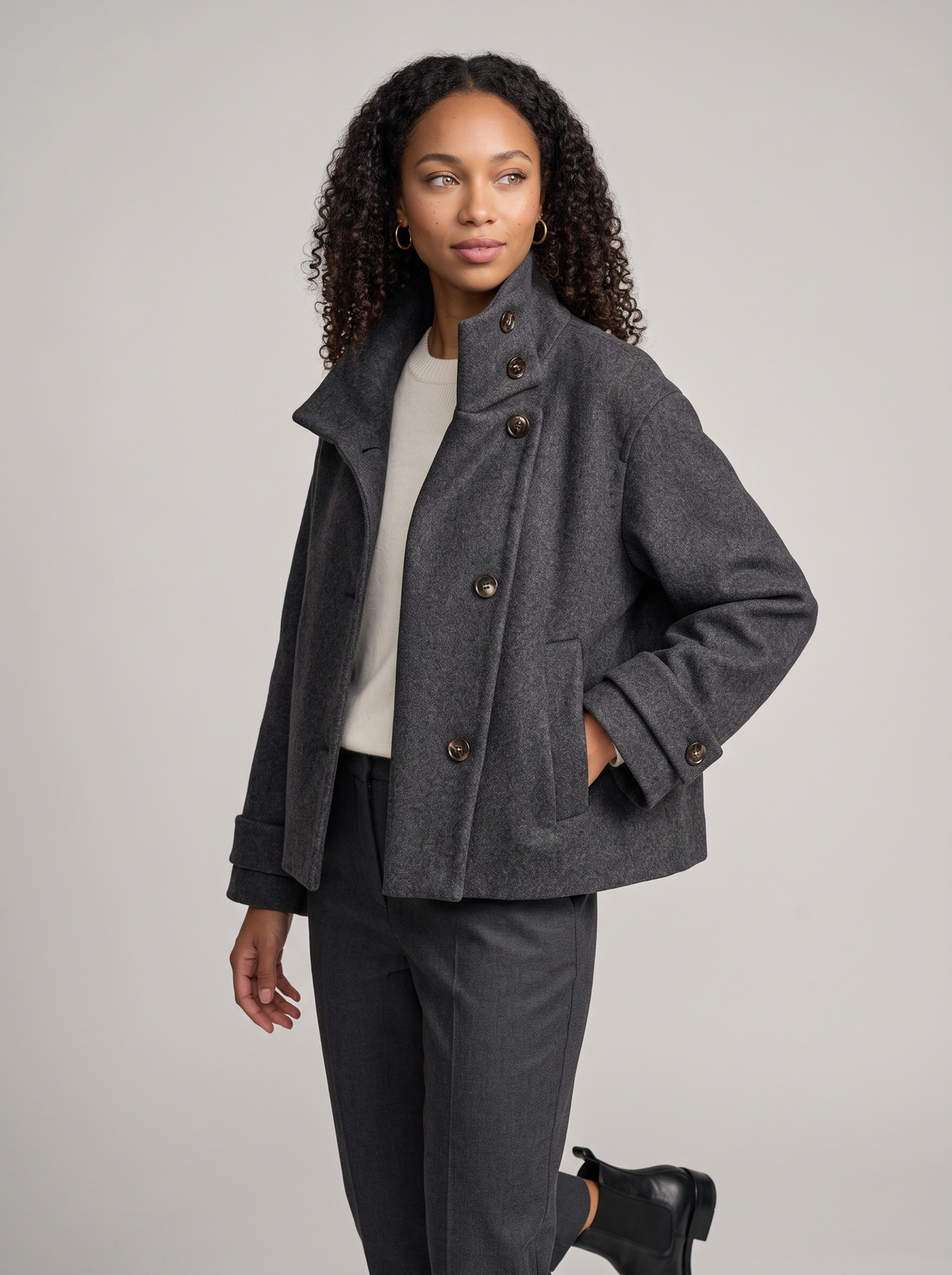 Women's Vintage Collar Wool Coat