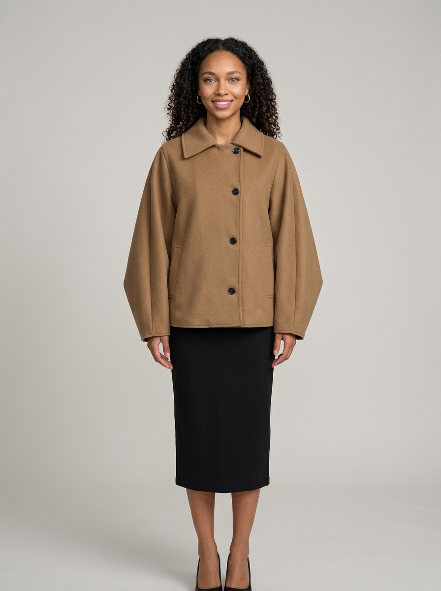 Women's Batwing Sleeve Wool Jacket