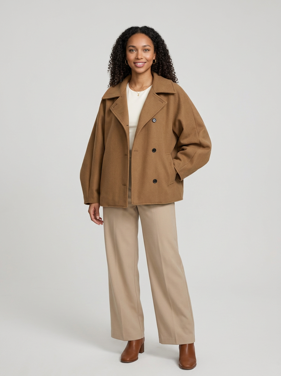 Women's Batwing Sleeve Wool Jacket