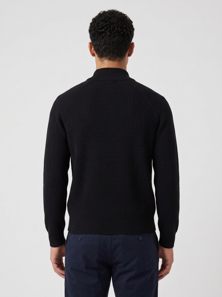 Men's Full-Zip Ribbed Cardigan