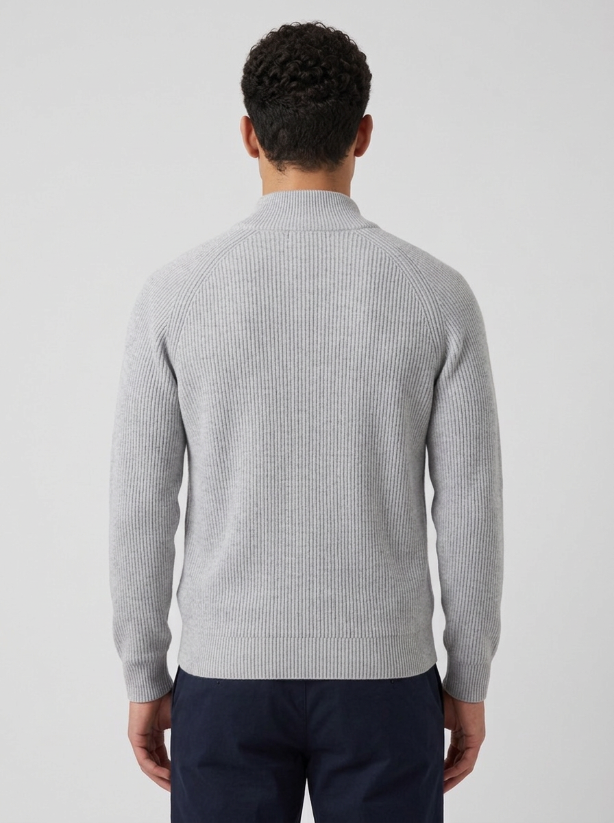Men's Full-Zip Ribbed Cardigan