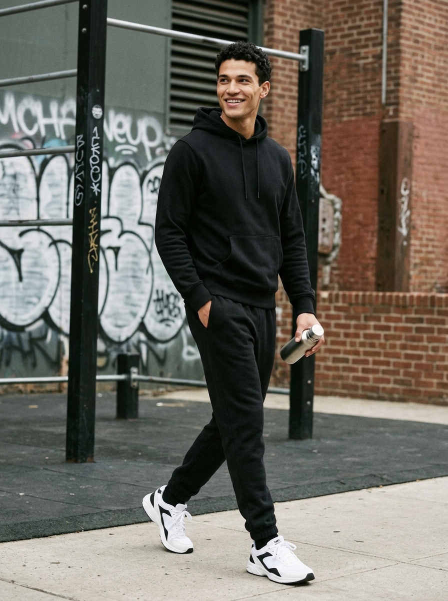 Men's Jogger Trousers with Drawstring Waist