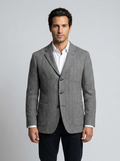 Men's Herringbone Tailored Blazer - Smart Casual Suit Jacket