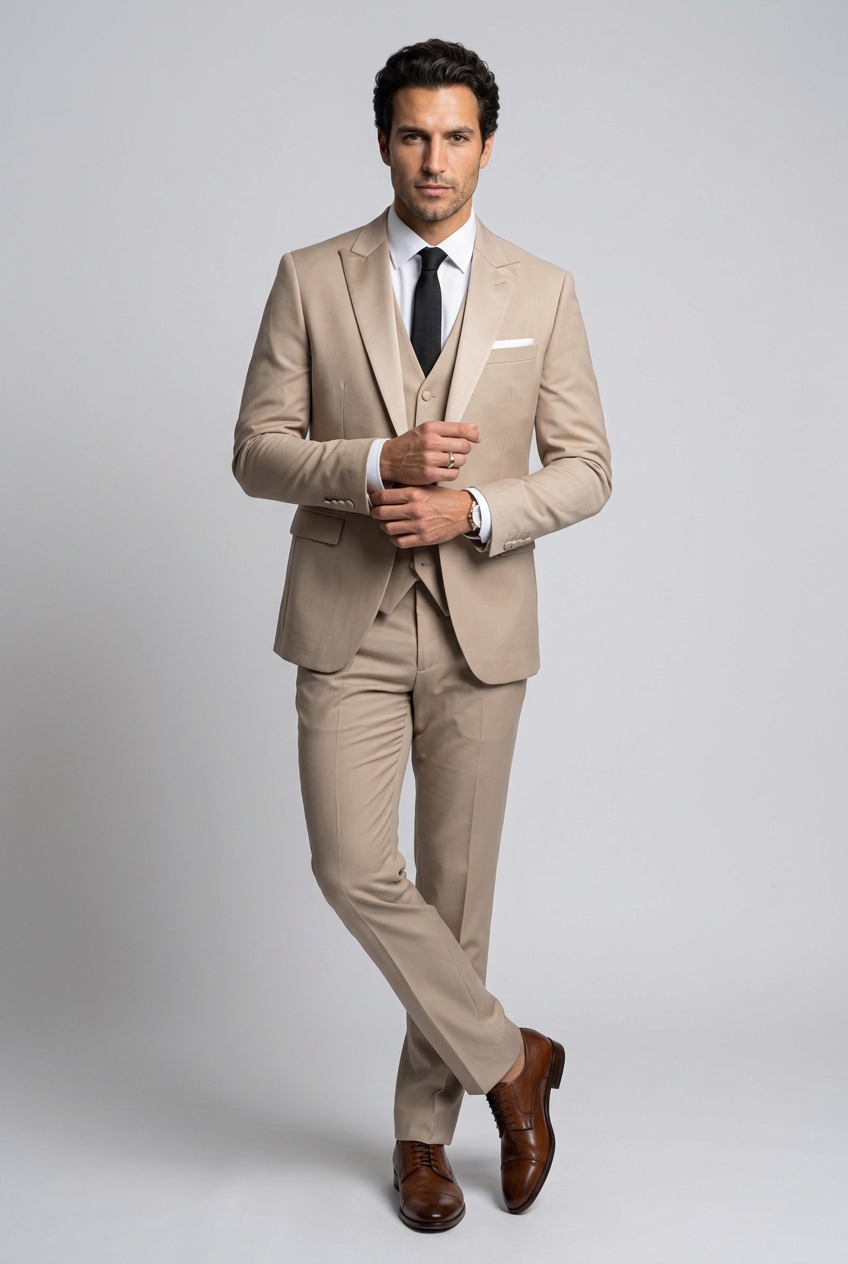 Men's Slim Fit Three Piece Suit Set