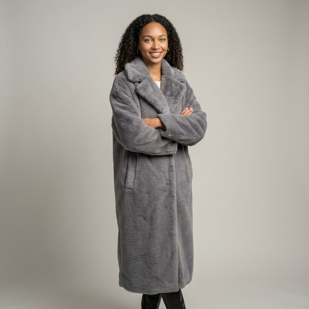 Women’s Long Faux Fur Overcoat