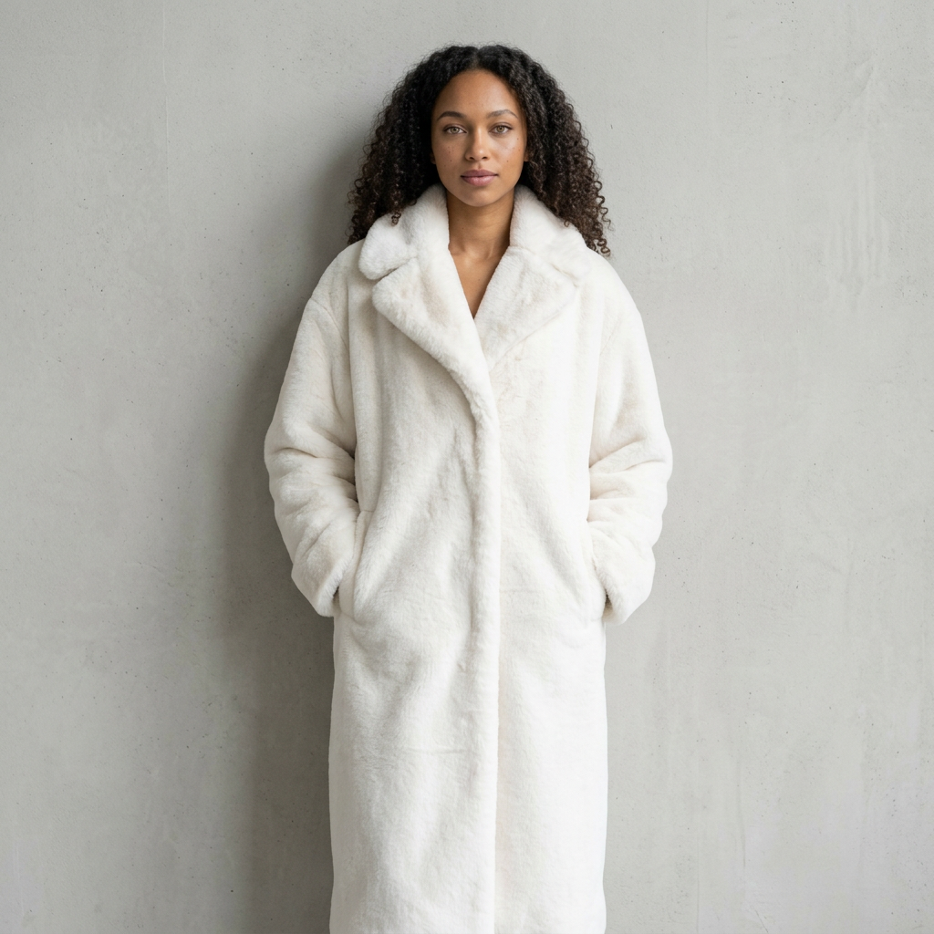 Women’s Long Faux Fur Overcoat