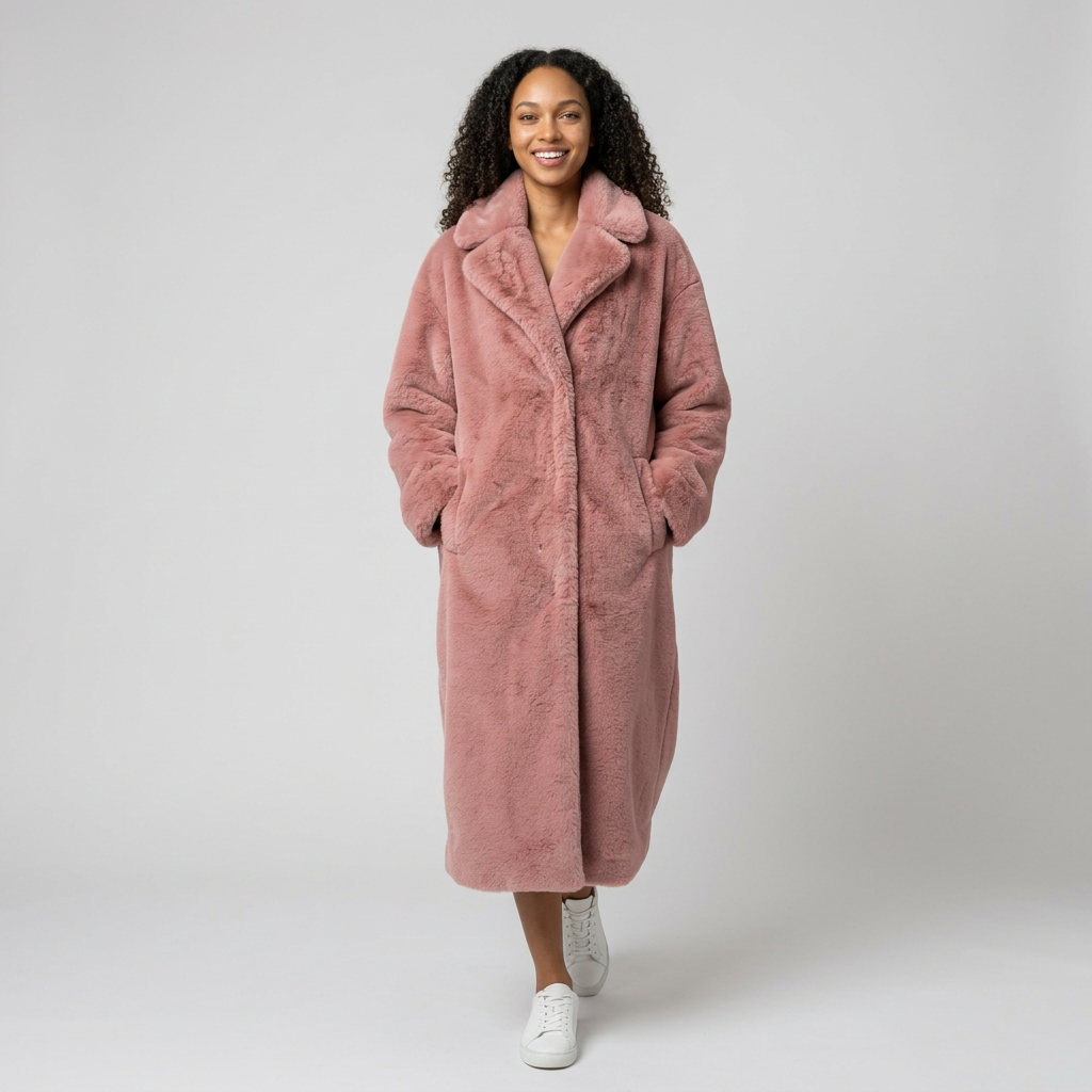 Women’s Long Faux Fur Overcoat