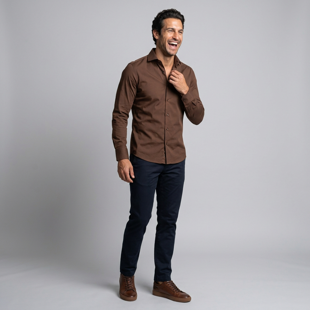 Men's Slim Fit Stretch Shirt – Button Down