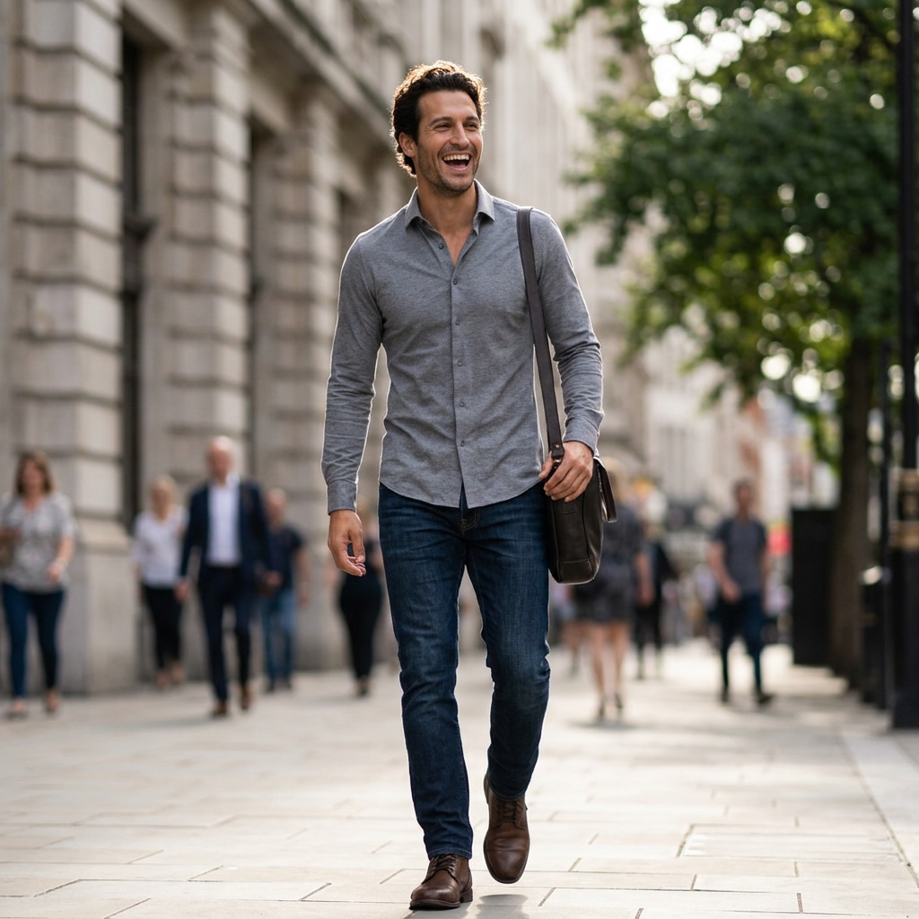 Men's Slim Fit Stretch Shirt – Button Down