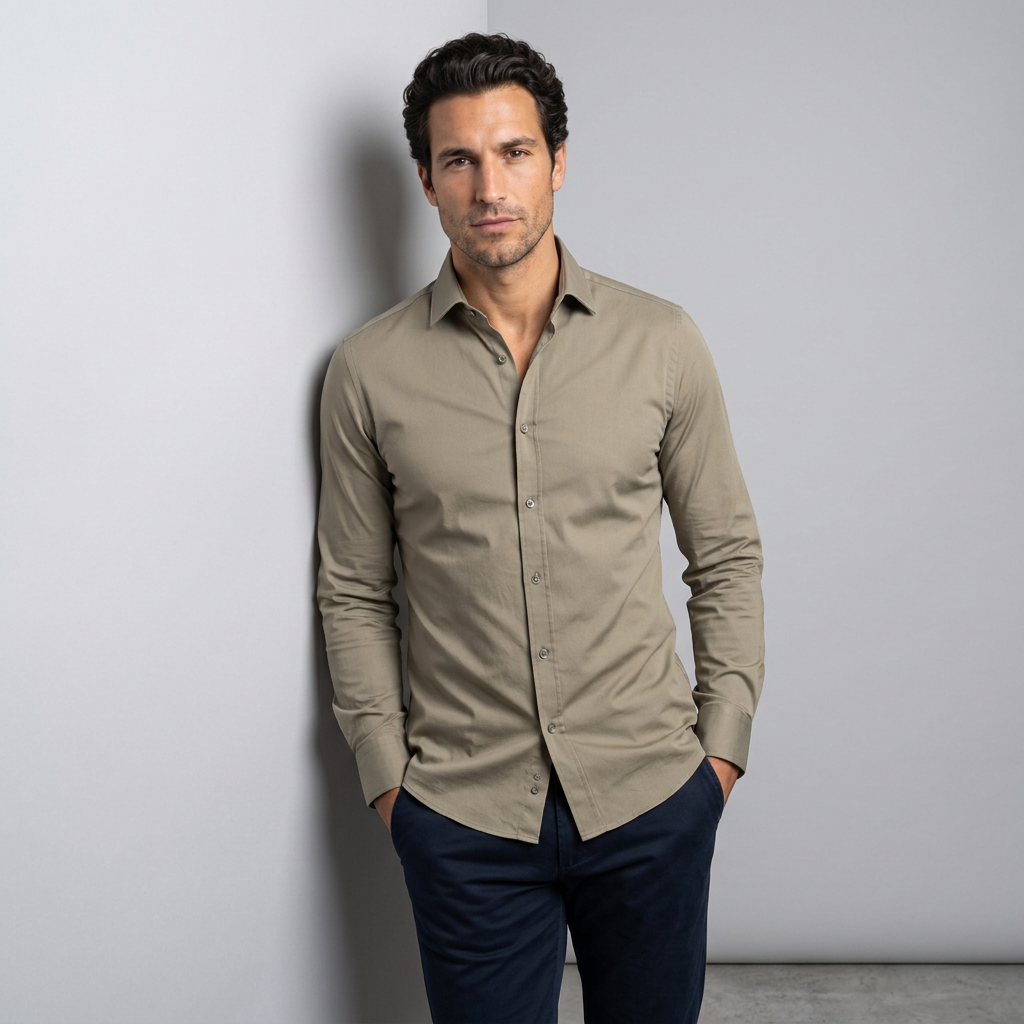 Men's Slim Fit Stretch Shirt – Button Down