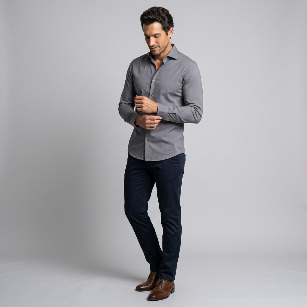 Men's Slim Fit Stretch Shirt – Button Down