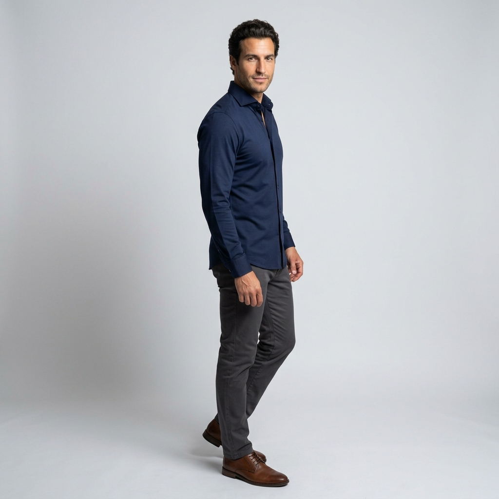 Men's Slim Fit Stretch Shirt – Button Down