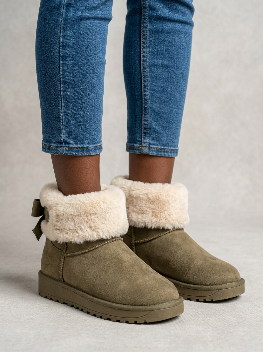 Women’s Fleece Lined Boots – Warm Winter Ankle Shoes
