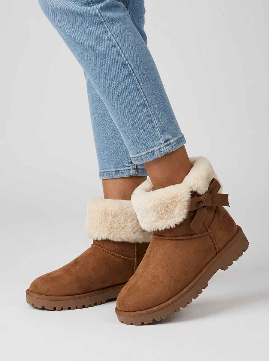 Women’s Fleece Lined Boots – Warm Winter Ankle Shoes