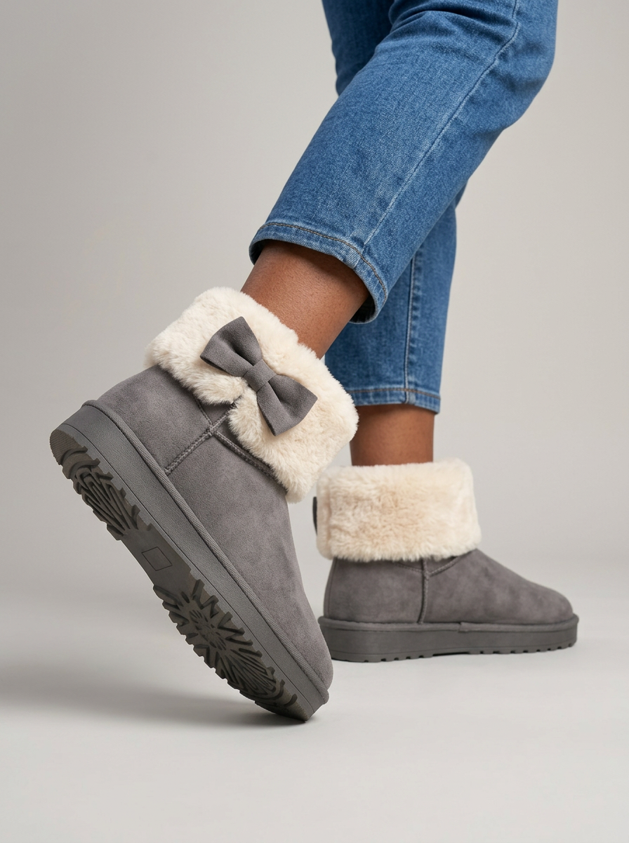 Women’s Fleece Lined Boots – Warm Winter Ankle Shoes