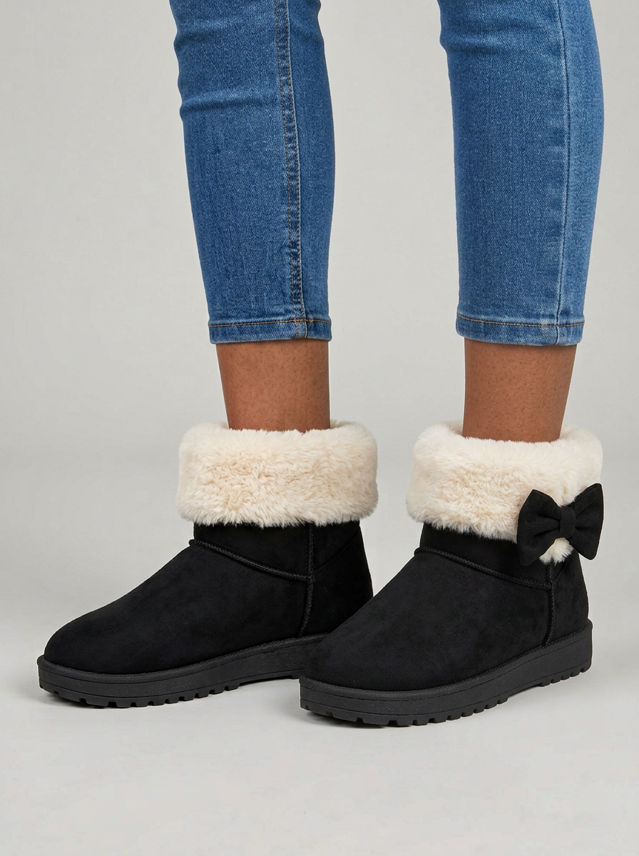 Women’s Fleece Lined Boots – Warm Winter Ankle Shoes