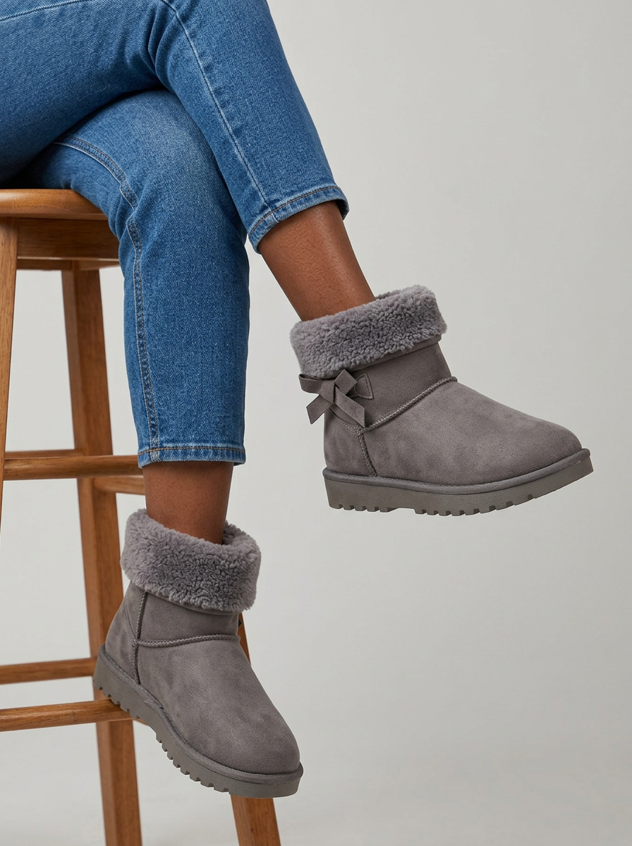 Women’s Fleece Lined Boots – Warm Winter Ankle Shoes