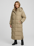 Women's Long Puffer Coat, Hooded Padded Jacket