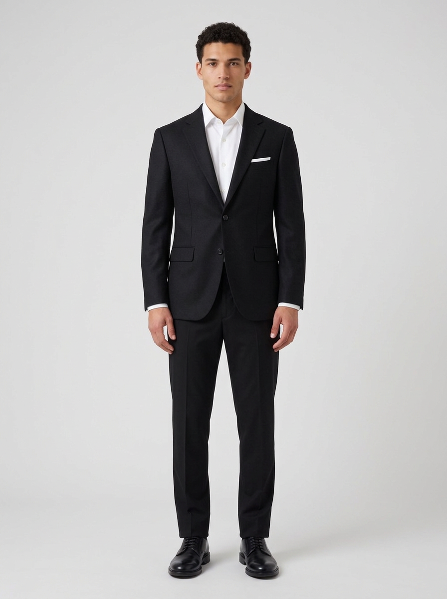 Men's Single Breasted Formal Blazer in Black