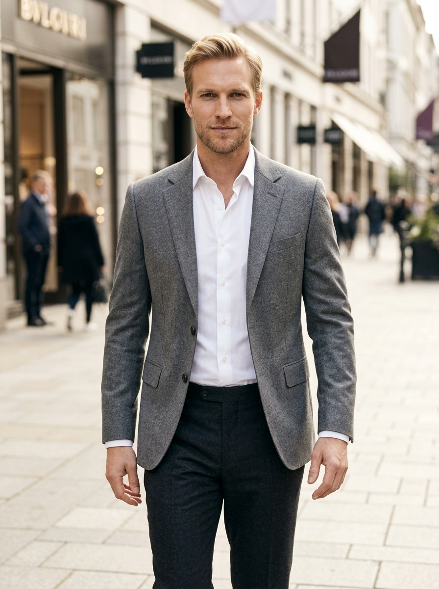 Men's Slim Fit Single Button Blazer – view 4