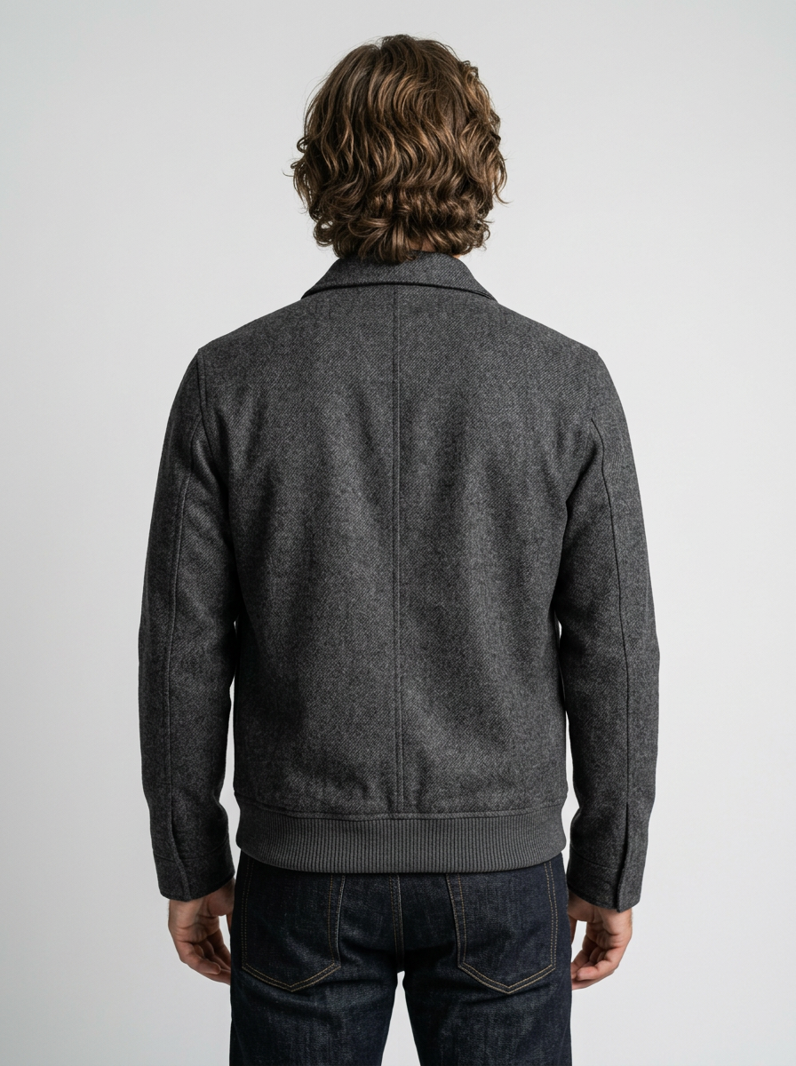 Men's Tailored Wool Blend Zip Jacket – view 4