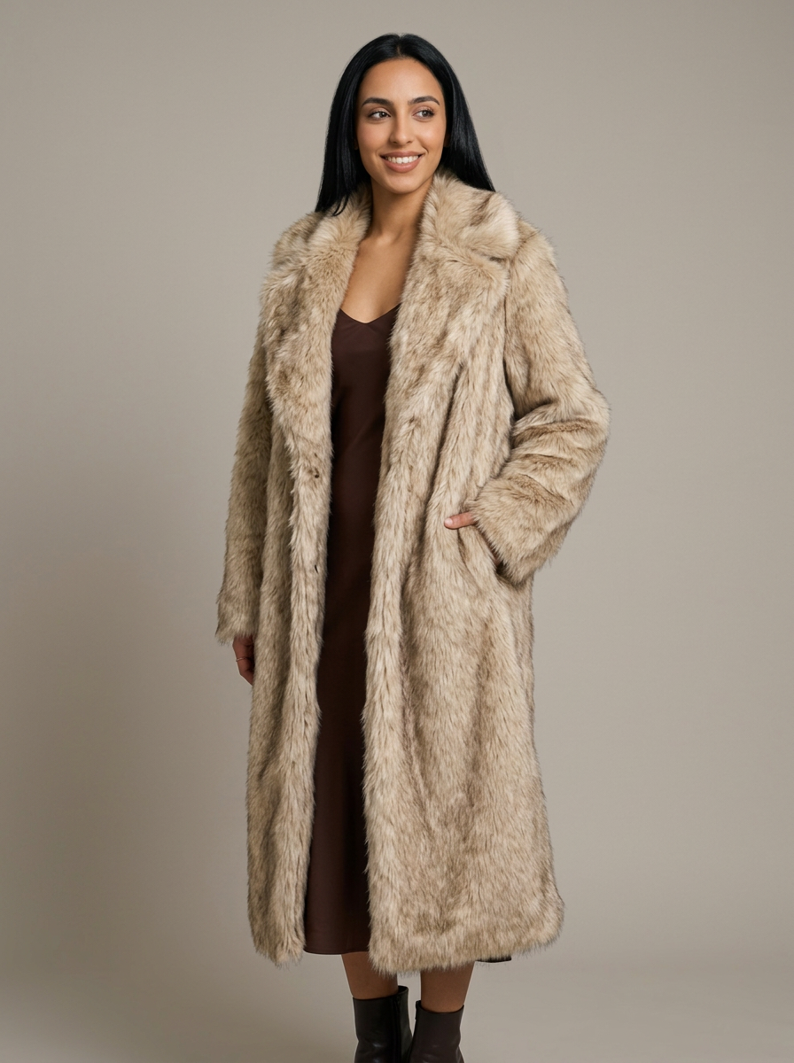 Women's Faux Fur Statement Coat – image 2