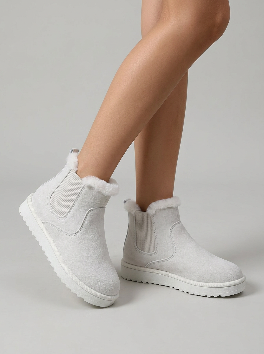 Women's Waterproof Insulated Winter Boots in White – image 2