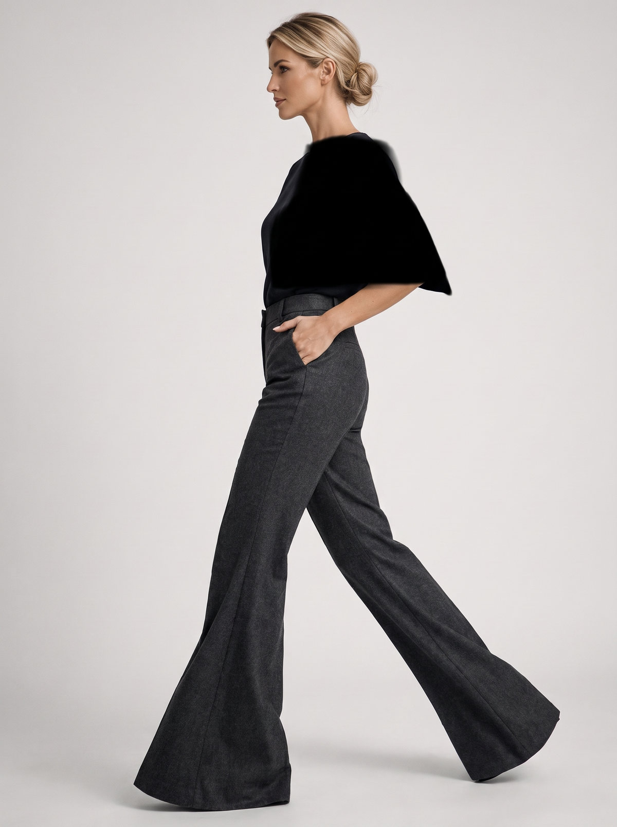 Women's Wool Blend Flare Trousers – view 2