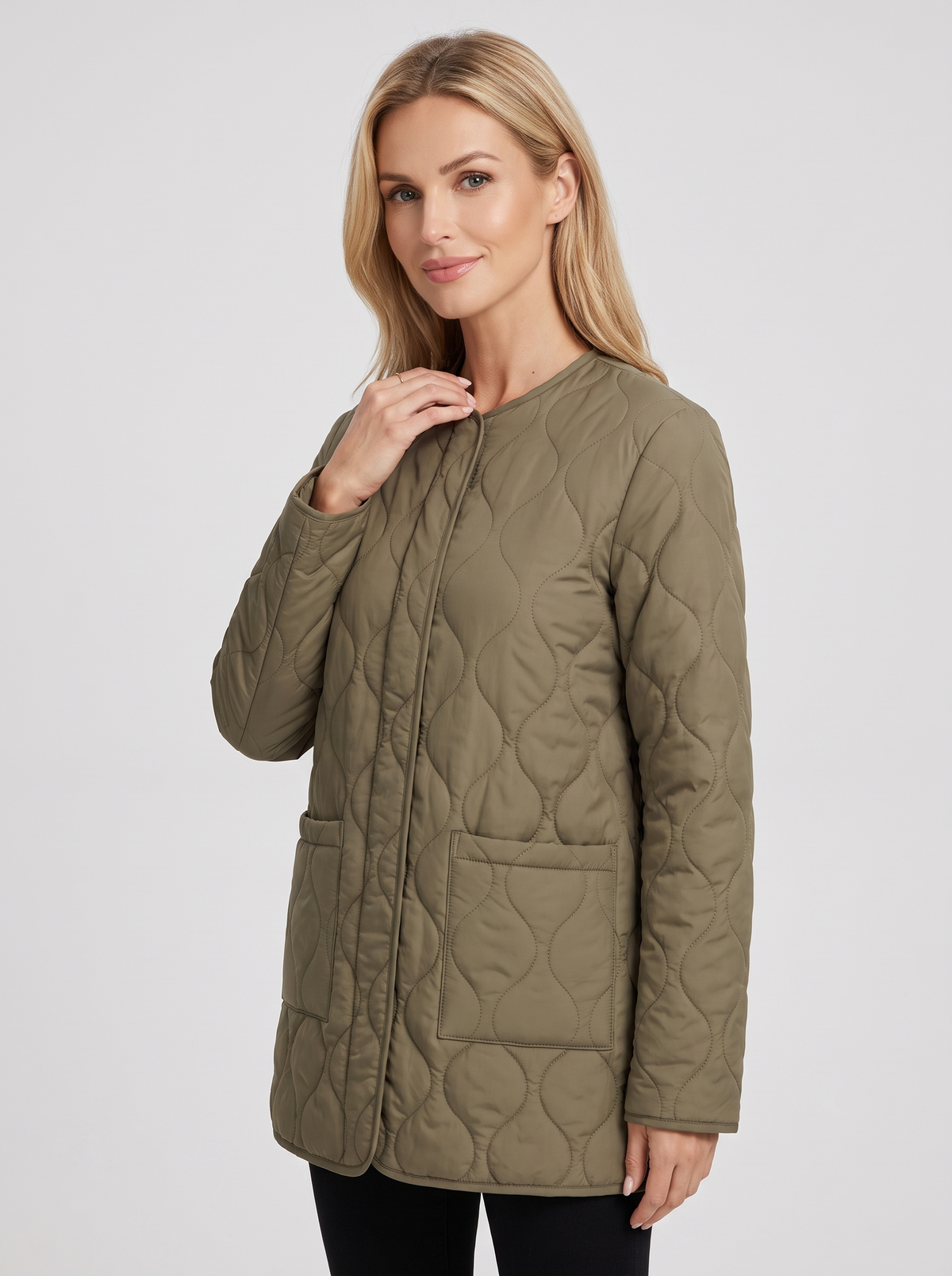 Women's Collarless Quilted Jacket – view 2