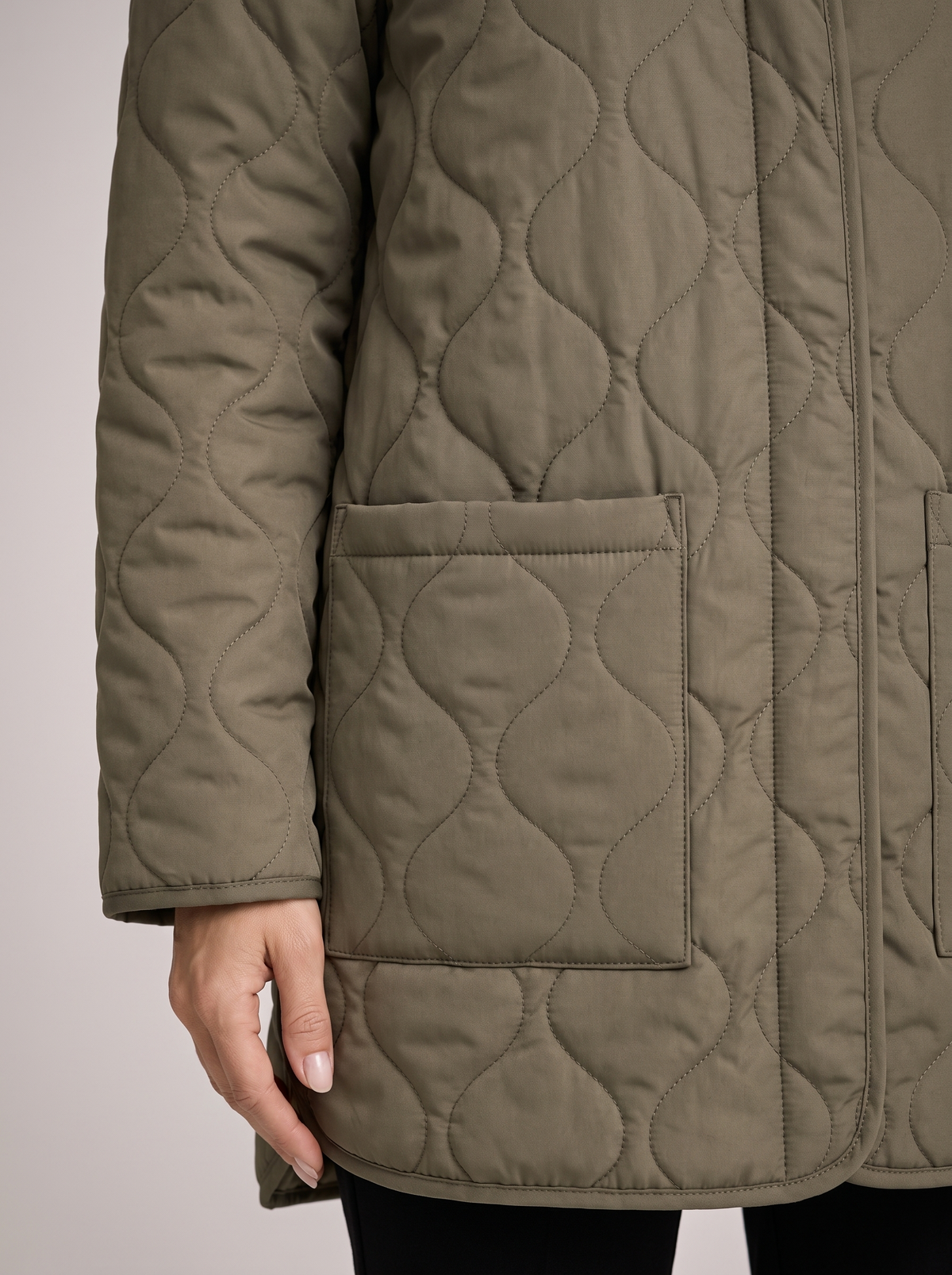 Women's Collarless Quilted Jacket – view 3