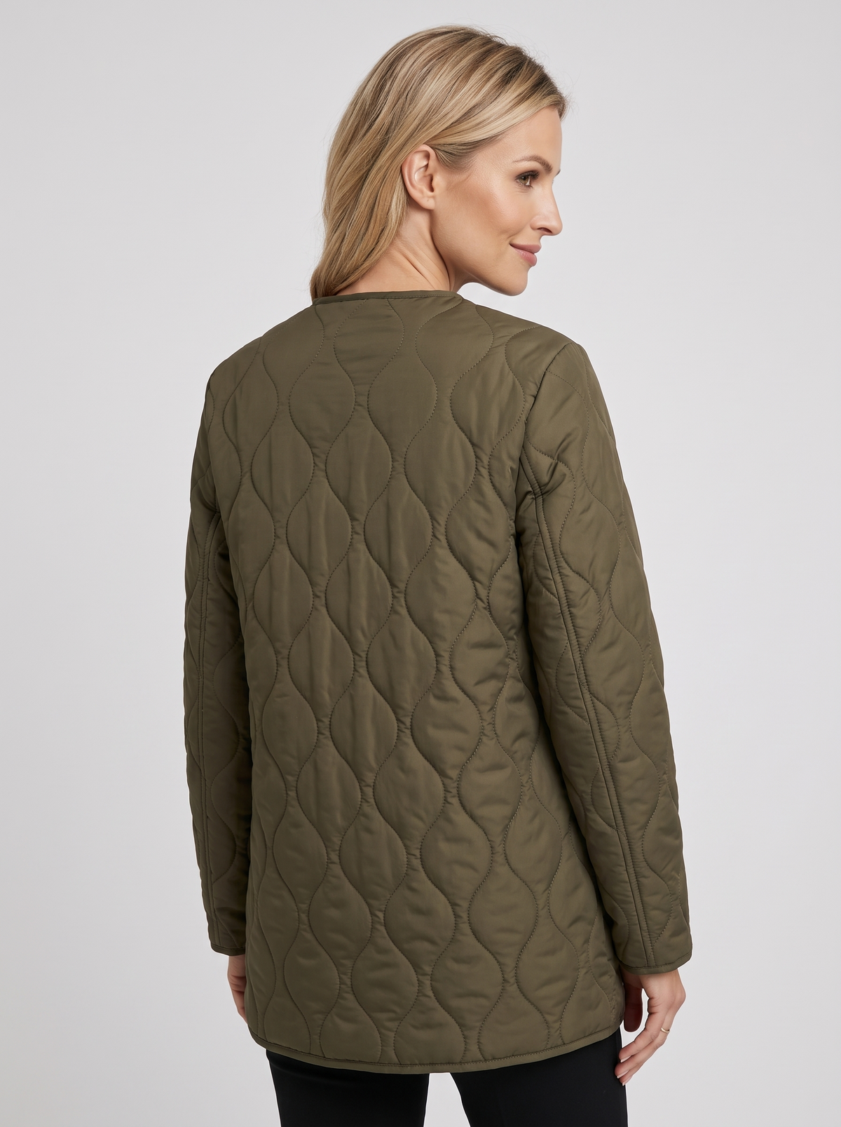 Women's Collarless Quilted Jacket – view 4
