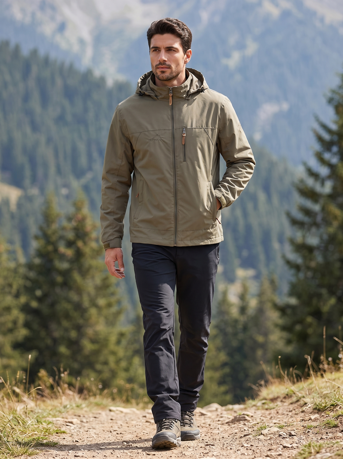 Men's Hooded Windbreaker Jacket – view 5