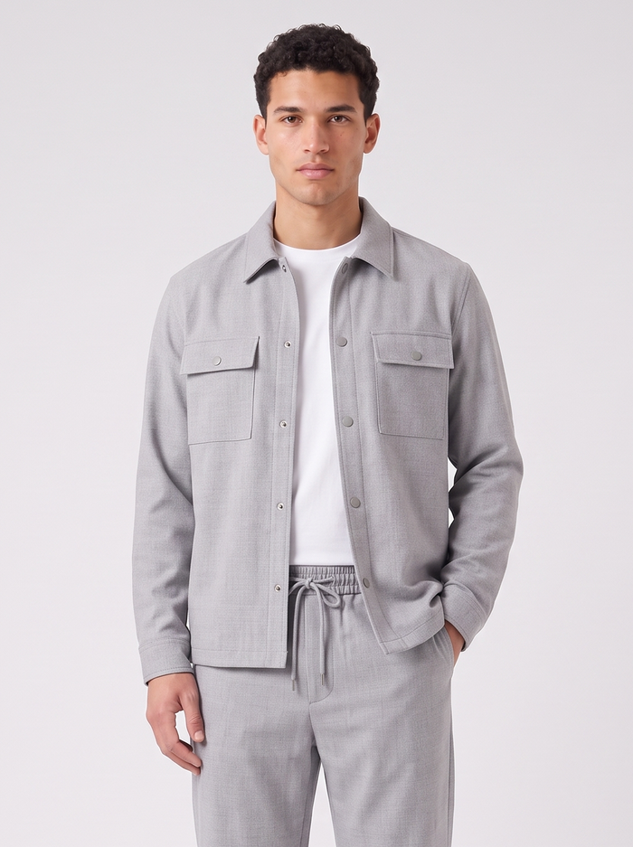 Men's Two Piece Co Ord Set in Light Grey